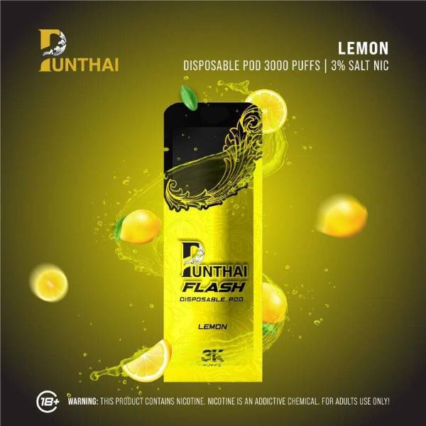 punthai flash disposable 3000puffs lemon