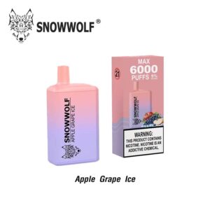 snowwolf disposable 6000puffs apple grape ice