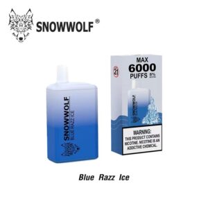 snowwolf disposable 6000puffs blue razz ice