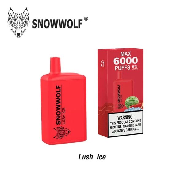 snowwolf disposable 6000puffs lush ice