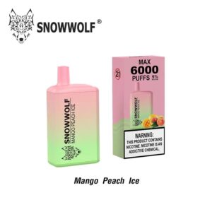snowwolf disposable 6000puffs mango peach ice