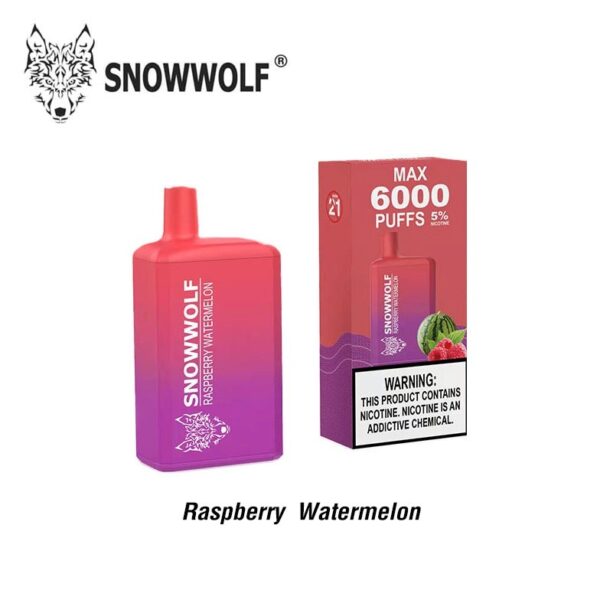 snowwolf disposable 6000puffs raspberry watermelon