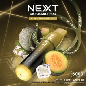 next disposable 6000 puffs pod hokkaido melon