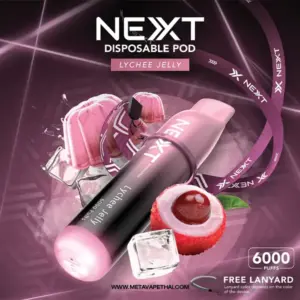 next disposable 6000 puffs pod lychee jelly