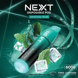 next disposable 6000 puffs pod menthol plus
