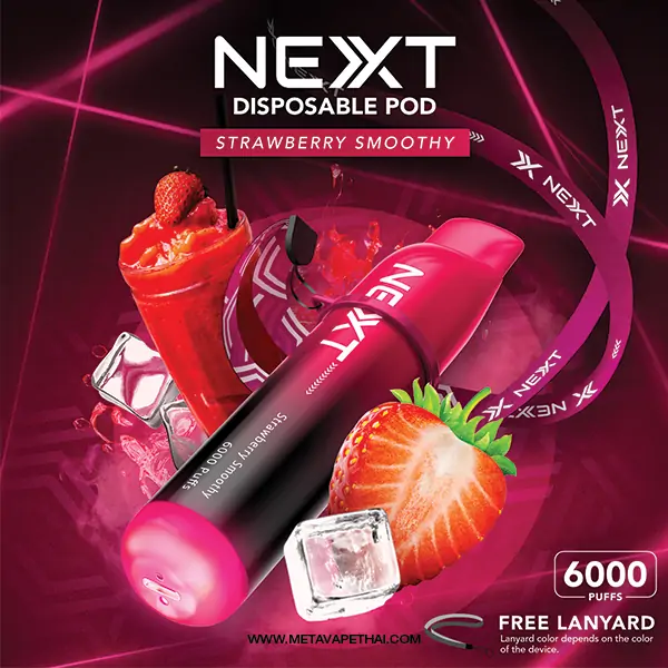 next disposable 6000 puffs pod strawberry smoothy