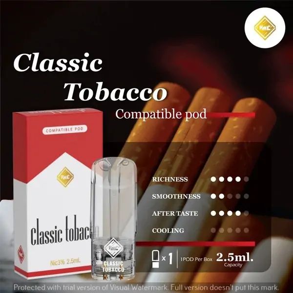 vmc pod 2.5ml classic tobacco