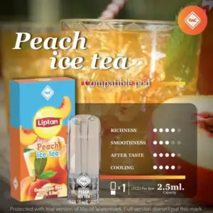 vmc pod 2.5ml peach ice tea