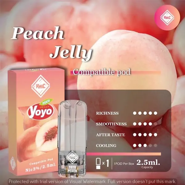 vmc pod 2.5ml peach jelly