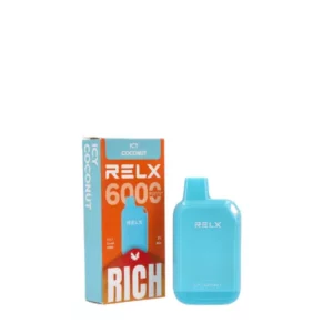 relx crush disposable 6000 puffs icy coconut