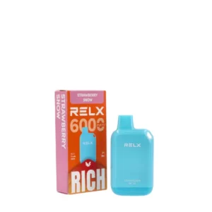 relx crush disposable 6000 puffs strawberry snow